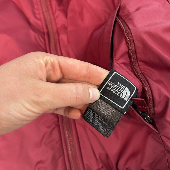The North Face Boys Reversible Vest Red Navy Large 14/16 Nylon Fleece Pockets - Picture 3 of 11